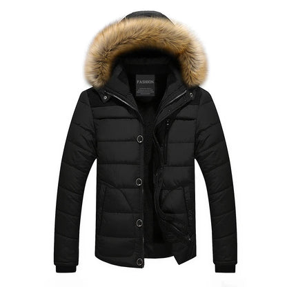 Miesten Fleece turkis alas puuvilla Parka