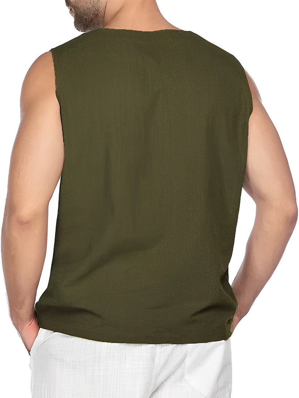 Miesten Tanktop Yksinkertainen Hengittävä Puuvilla