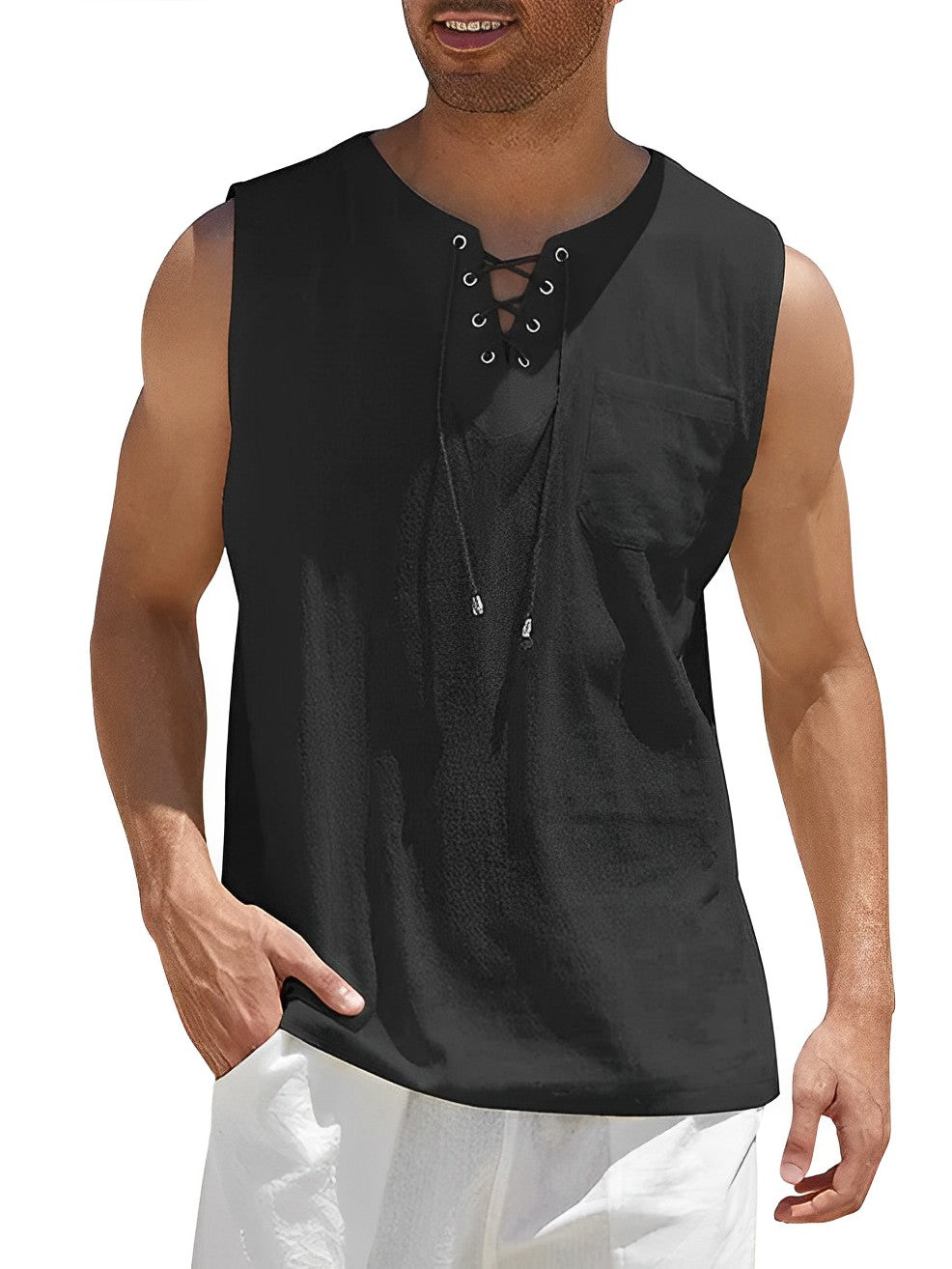Miesten Tanktop Yksinkertainen Hengittävä Puuvilla