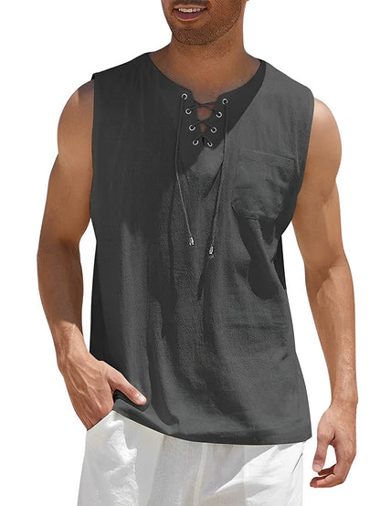 Miesten Tanktop Yksinkertainen Hengittävä Puuvilla
