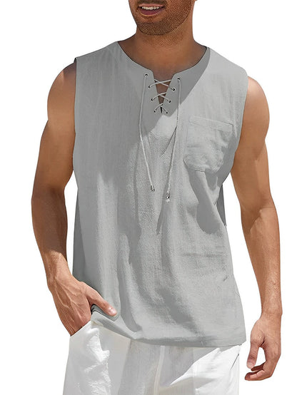 Miesten Tanktop Yksinkertainen Hengittävä Puuvilla