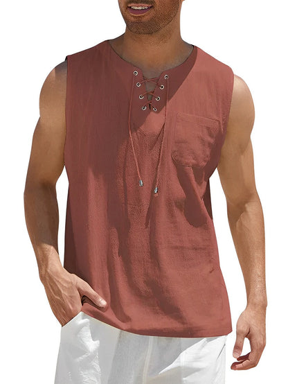 Miesten Tanktop Yksinkertainen Hengittävä Puuvilla