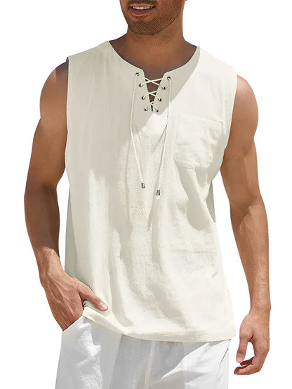 Miesten Tanktop Yksinkertainen Hengittävä Puuvilla