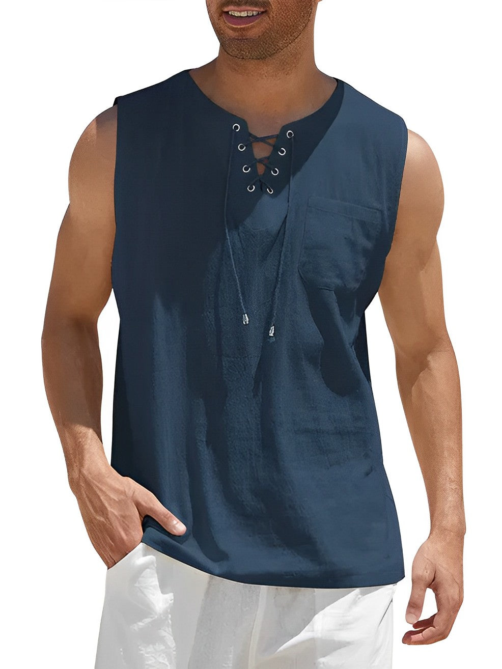 Miesten Tanktop Yksinkertainen Hengittävä Puuvilla