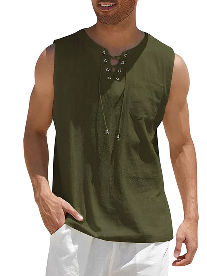 Miesten Tanktop Yksinkertainen Hengittävä Puuvilla