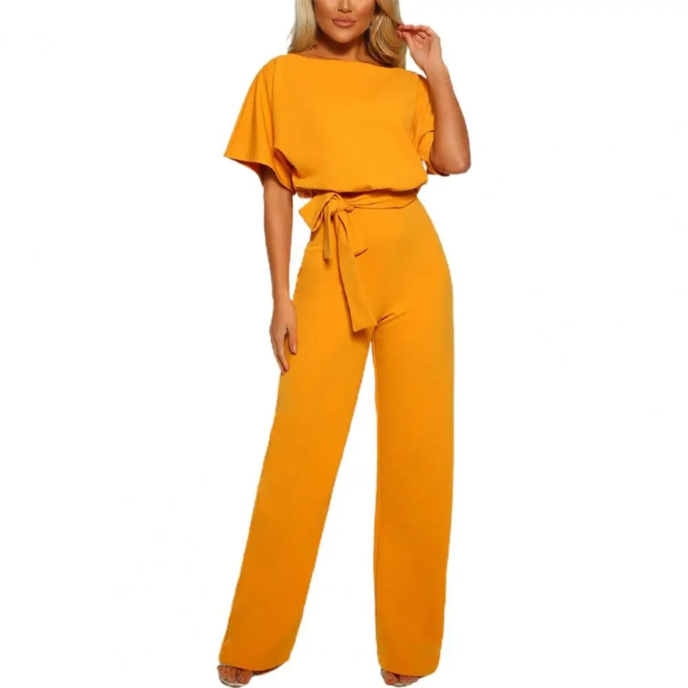 Naisten Jumpsuit Leveillä Jaloilla Pitsi-yksityiskohdilla Polyesteri