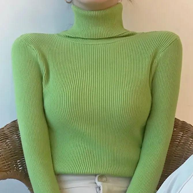 Naisten Kashmir Turtleneck Villapaita