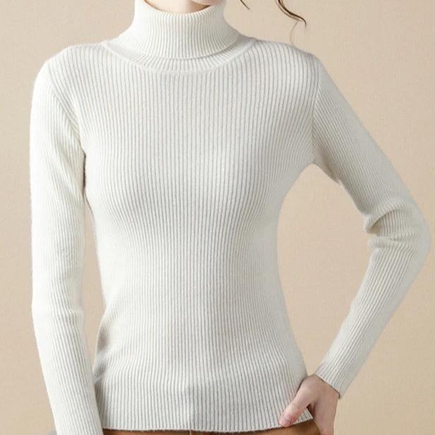 Naisten Kashmir Turtleneck Villapaita