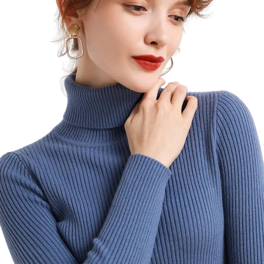 Naisten Kashmir Turtleneck Villapaita