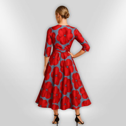 Naisten Kukallinen Mekko Elegantti Design