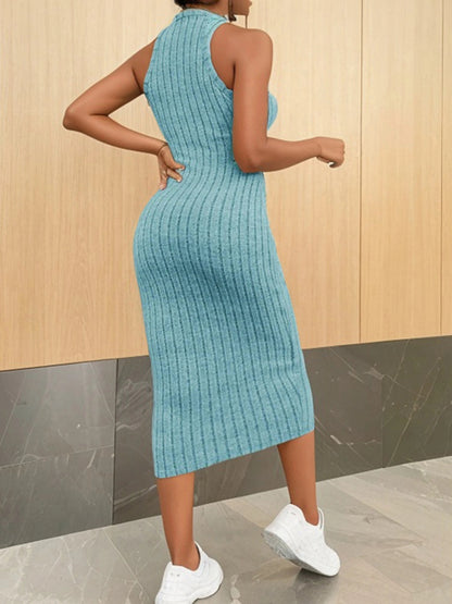 Naisten halterneck-kaula-aukkoinen bodycon-midimekko