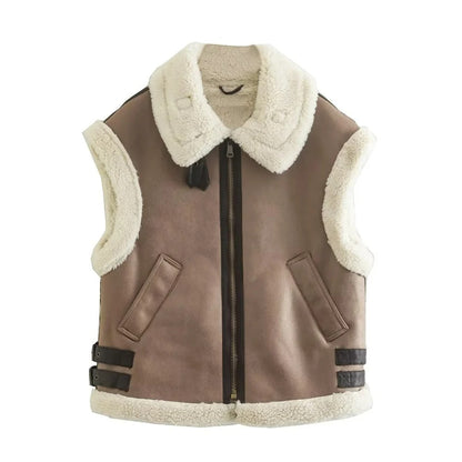 Naisten hihaton Fleece Tank Top