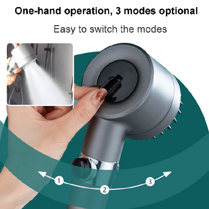 Suihkupää Turbohead Vedenpaineen Tehostamiseen Kestävä Muovi